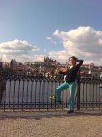 la plimbare prin praga. graviduta in luna 5